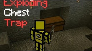 🔵Exploding Chest Trap tutorial MCPE