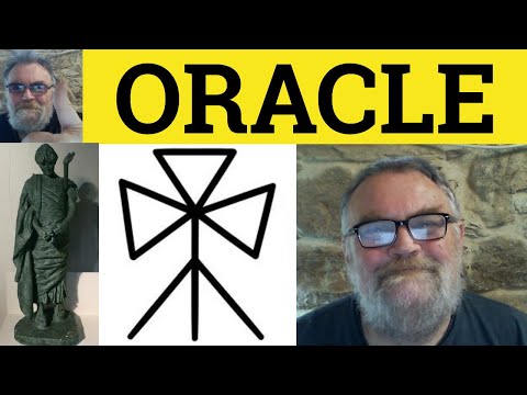 ვიდეო: რას ნიშნავს oracular ინგლისურად?