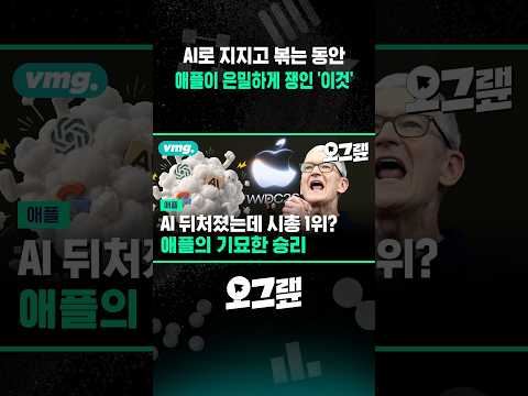 다른 기업들이 <strong>AI로</strong> 지지고 볶는 동안 애플이 은밀하게 쟁인 '이것' / 오그랲 / 비디오머그 #<strong>shorts</strong>