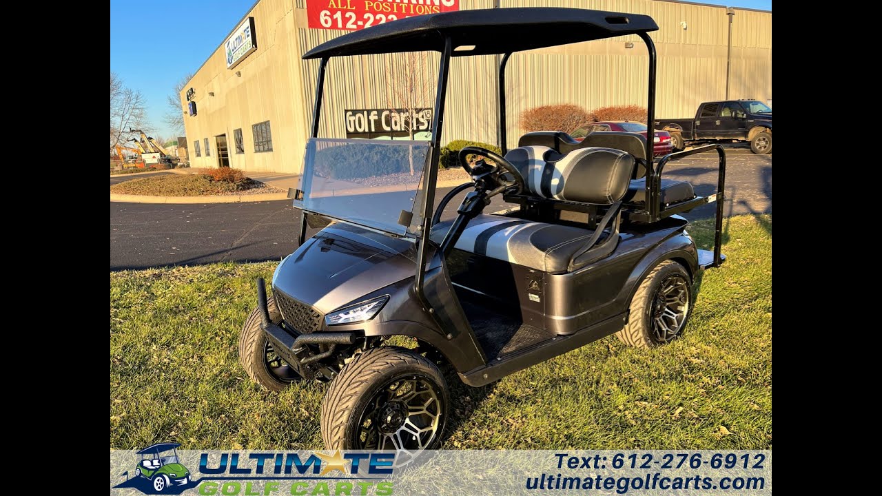 EZGO Street Ready Gunmetal Metallic Storm Custom Golf Cart YouTube