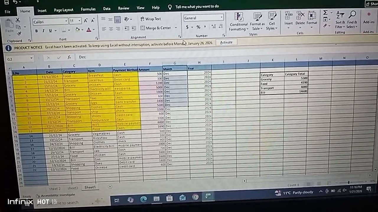 Excel basics and data validation 