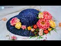 DECORATE BEAUTIFUL HAT CAKE WITH BUTTERCREAM FLOWER | Bánh Tạo Hình Chiếc Mũ Cực Xinh Với Kem Bơ