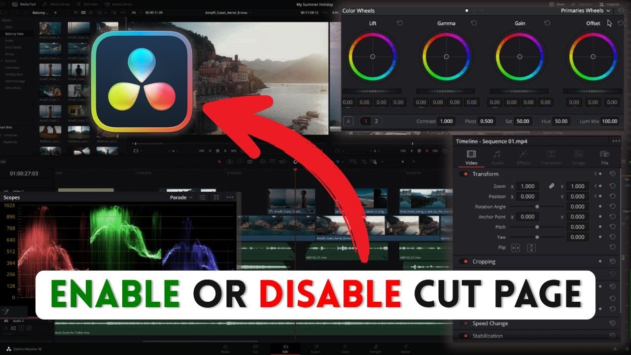 How to Enable or Disable Cut Page in DaVinci Resolve 2025? - YouTube