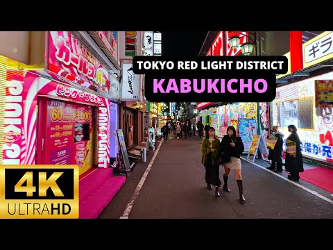 TOKYO, JAPAN 🇯🇵 [4K] Night Walk in Tokyo Red Light District — Shinjuku KABUKICHO