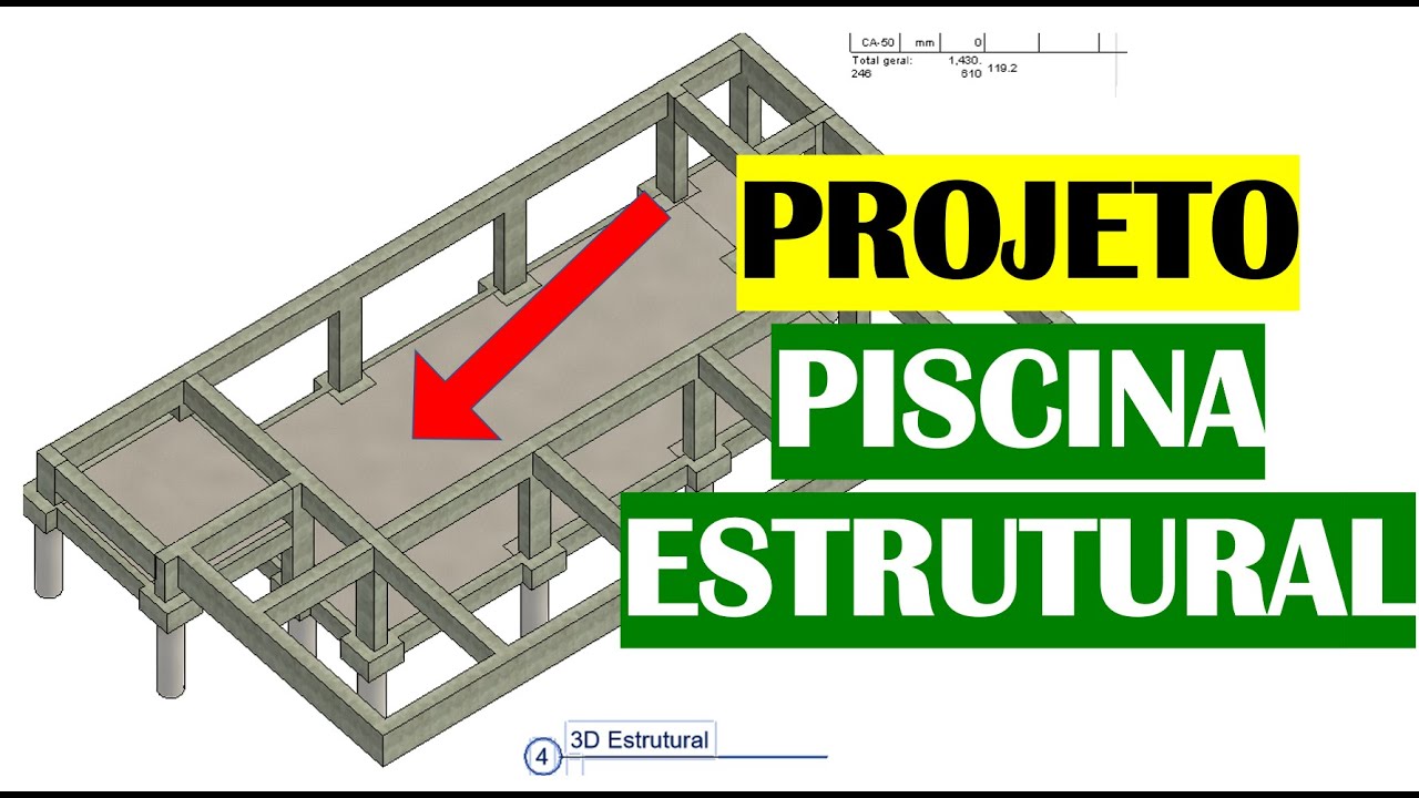 Piscina Rvt Projeto Estrutural de Piscina em Revit - Com Fundaçao e Detalhes ...