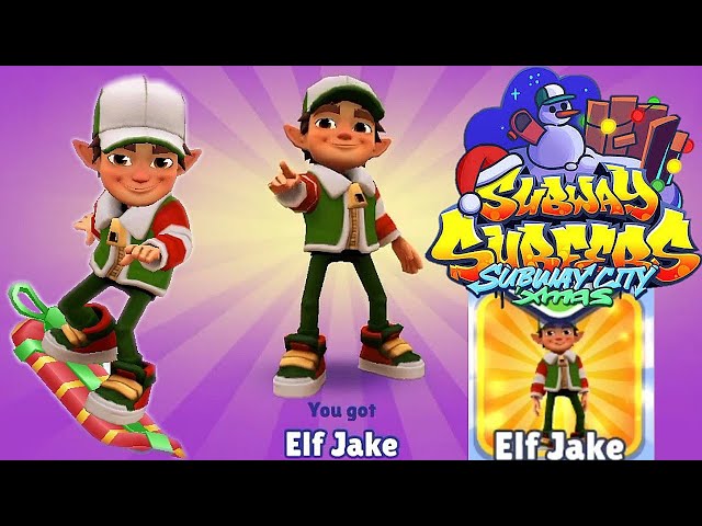 Subway Surfers X-mas Elf Jake Unlocked & Wrappers Board Free Merry  Christmas Gameplay Android ios 