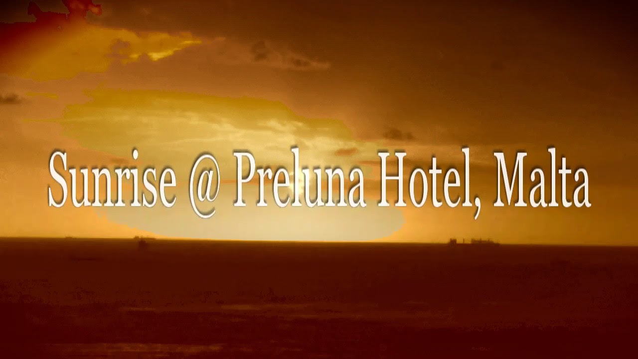 Beautiful sunrise viewed @ Preluna Hotel, Malta