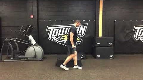 Split Stance Box Drop Jump