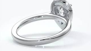 Culet Jewellery Showcase Audrey Engagement Ring - Pear, Halo, Platinum