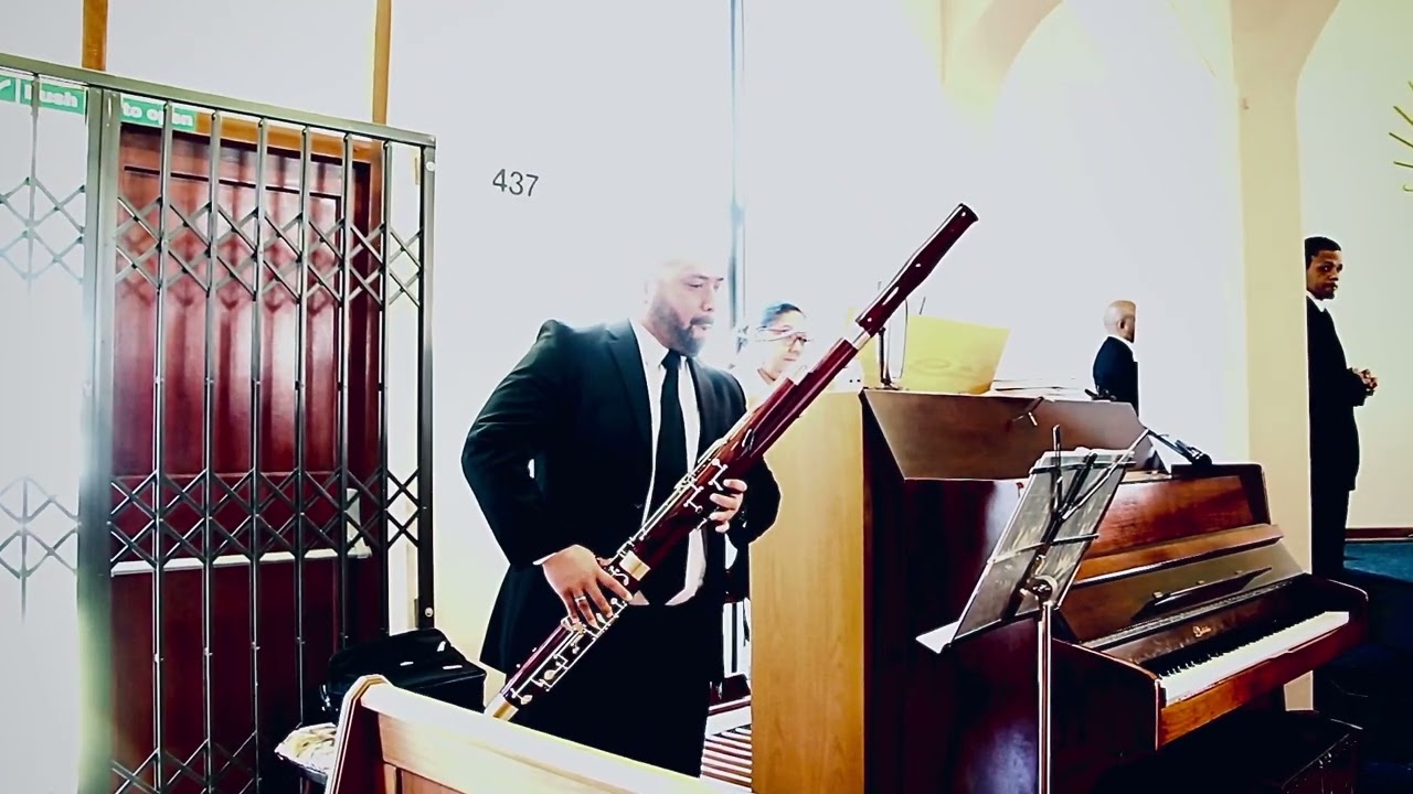 NAC Southfield. Service for Departed. Bassoon solo with organ. Home eternal known to me.