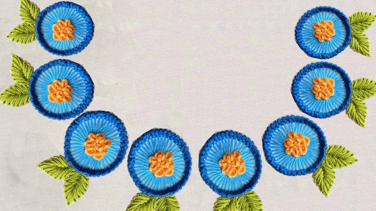 Neckline  Embroidery For Beginners - Tips And Tricks For Learning Buttonhole Stitch Easily