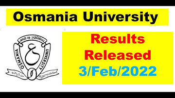 OU Results Released 🔥 || OU UPDATES.COM