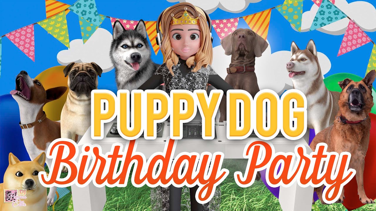 LIVE Puppy Dog Birthday Party Music 🐶 30 Languages 🎁24 Hours of Cute