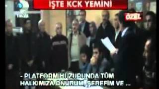 Gündeme Bomba Gi̇bi̇ Düşen Görüntüler. Bdpli Adaylar Kck Heyeti Önünde Yemin Ediyor.