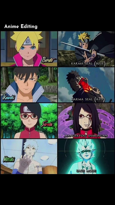 Boruto Kawaki Sarada Mitsuki #anime #animieeditz #shortvideo
