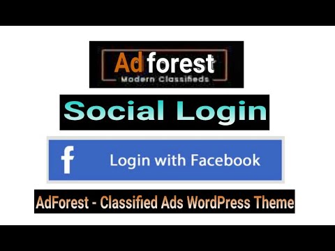 AdForest Facebook Login - AdForest Social Login Registration - Classified Ads WordPress Theme