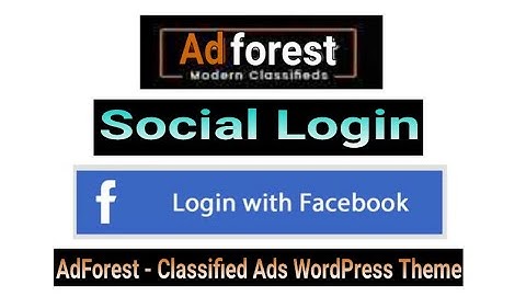AdForest Facebook Login - AdForest Social Login Registration - Classified Ads WordPress Theme