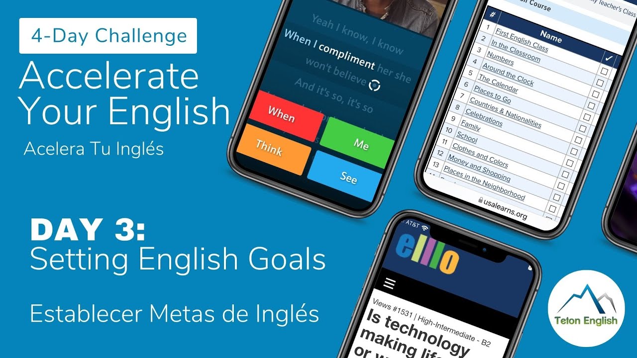 4-Day Accelerate Your English Challenge: DAY 3 - Setting English Goals