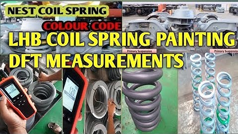 Painting of LHB SPRINGS।ELCOMETER, DFT METER rail viral ,LHB,springs,Paintingspring,ICF, bogie