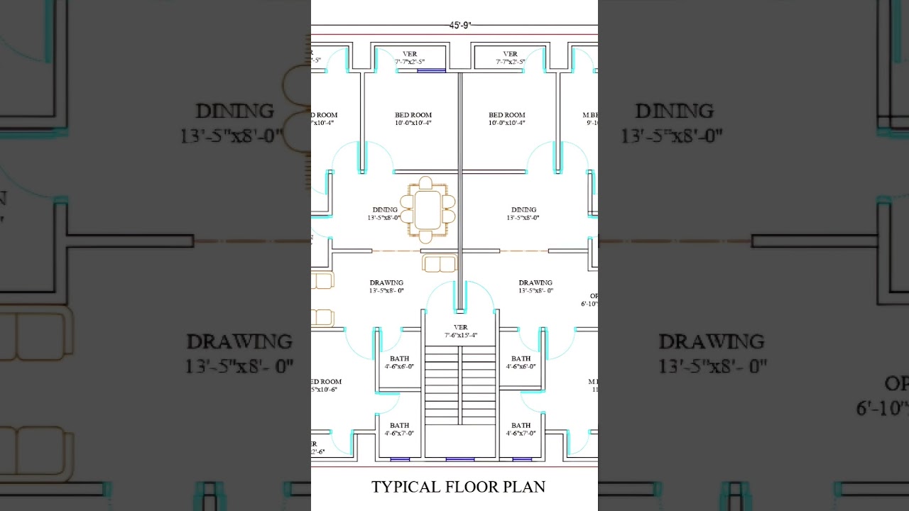2 Unit Floor Plan | House Design