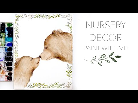 Watercolour Nursery Decor - Paint With Me