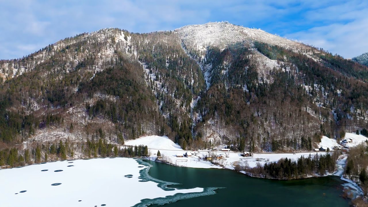 Flying Over the Winter Austrian Alps | Stunning Drone Footage 4K