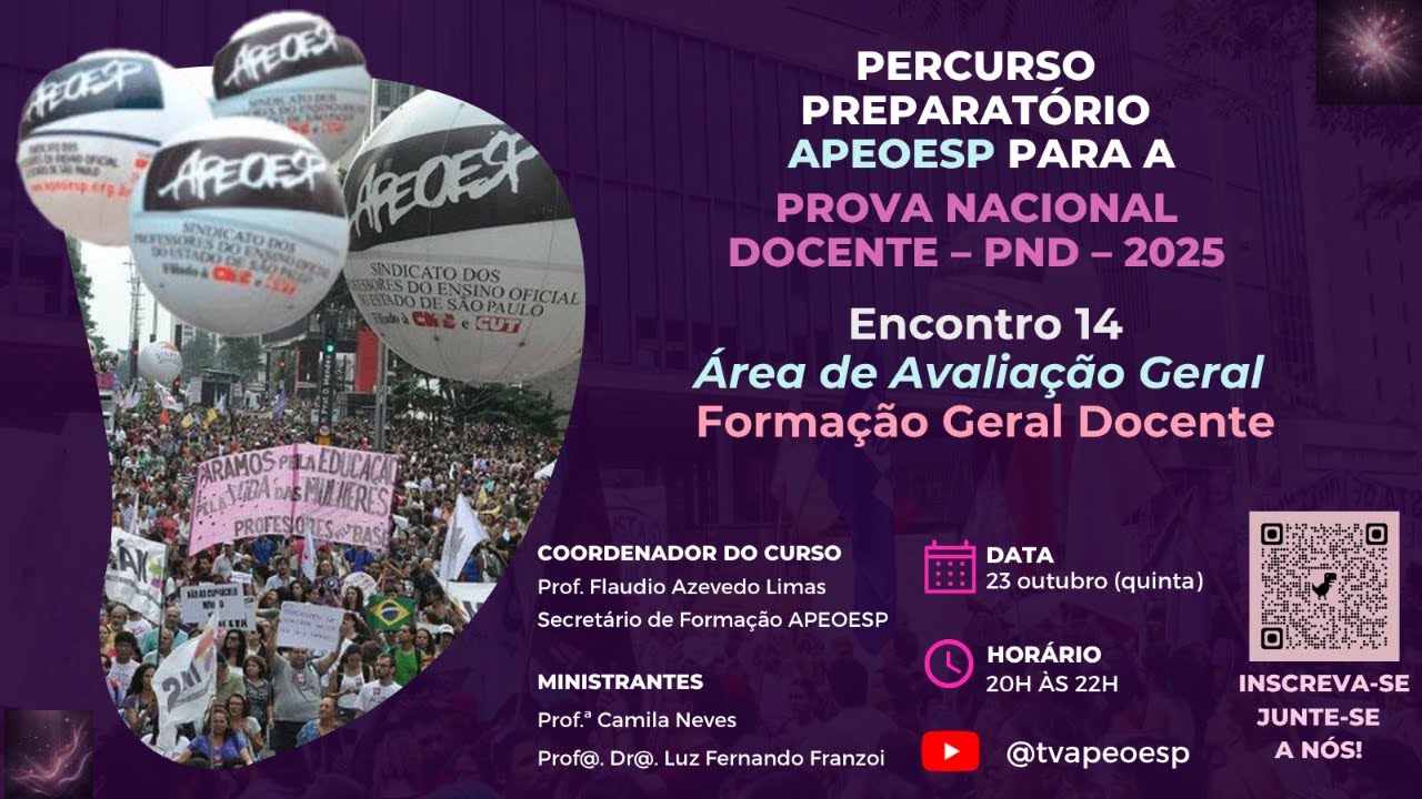 Encontro 14 – PerCurso Preparatório APEOESP para a Prova Nacional Docente (PND) 2025