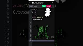 🐍 Python Coding Magic ✨💻 | Write Your First Program Like a Pro! 🚀🔥 #Shorts #python #coder