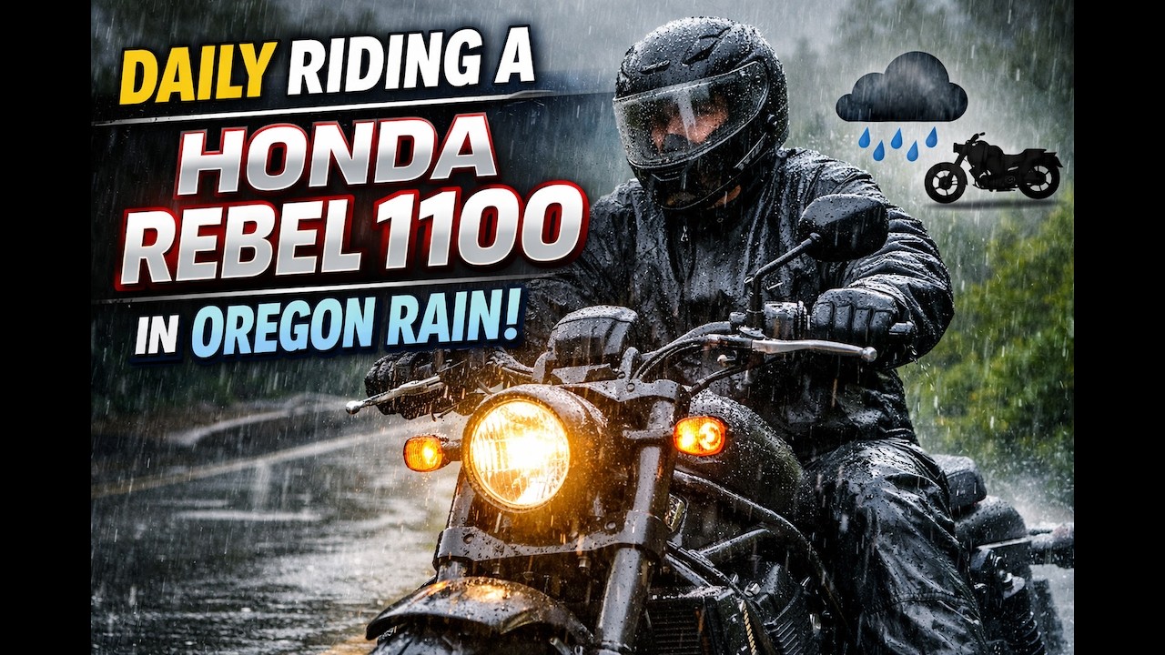 Я каждый день езжу на Honda Rebel 1100… под дождем в Орегоне 🌧️