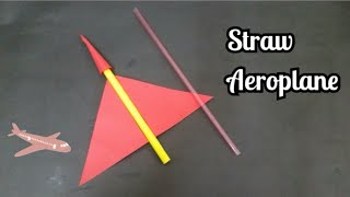 How to make a Paper Aeroplane  That Flies with Straw | Paper Craft | DIY Paper Aeroplane. screenshot 5