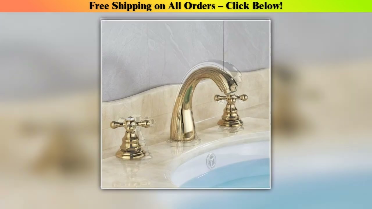 Basin Faucets 3pcs Antique Brass Classic Bathroom Sink Faucet Double Cross Handle 3 Hole Bathbasin