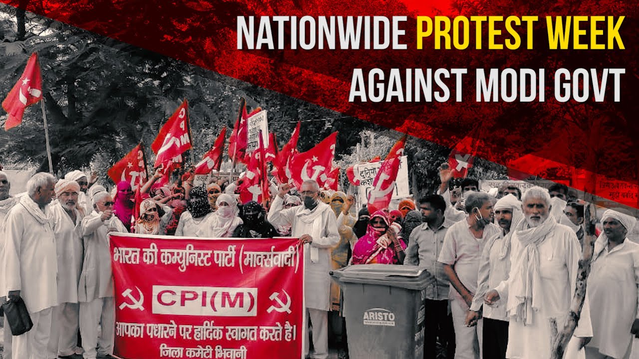 CPI(M) Holds Nationwide Protests Against Anti-Public Policies of Govt