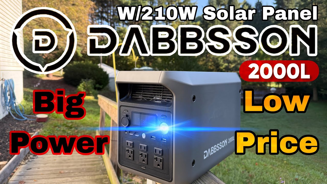 Обзор портативной электростанции Dabbsson 2000L | Солнечная панель мощностью 210 Вт | Запитала ог...