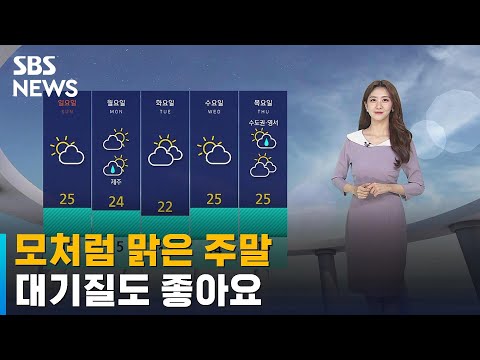 [날씨] 모처럼 맑은 주말…대기질도 좋아요 / SBS