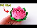 Easy Lotus Flower Origami 🌸 | How to Make Paper Flowers with A4 Paper