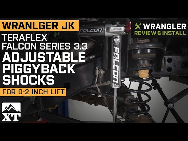 Jeep Wrangler JK Teraflex Falcon 3.3 Adjustable Piggyback Shocks for 0-2  in. Lift Review & Install 