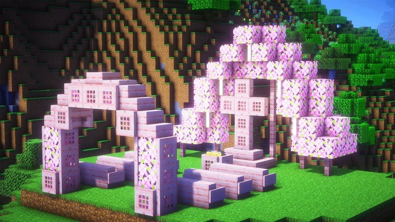 Minecraft | Cute Cherry Blossom Wedding Venue | [Tutorial] *Item List ...
