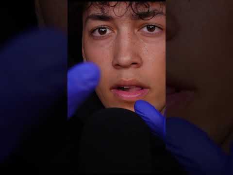 asmr face touching and stress pulling #shorts