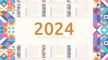 Free Interactive 2024 Calendar Template for PowerPoint & Google Slides