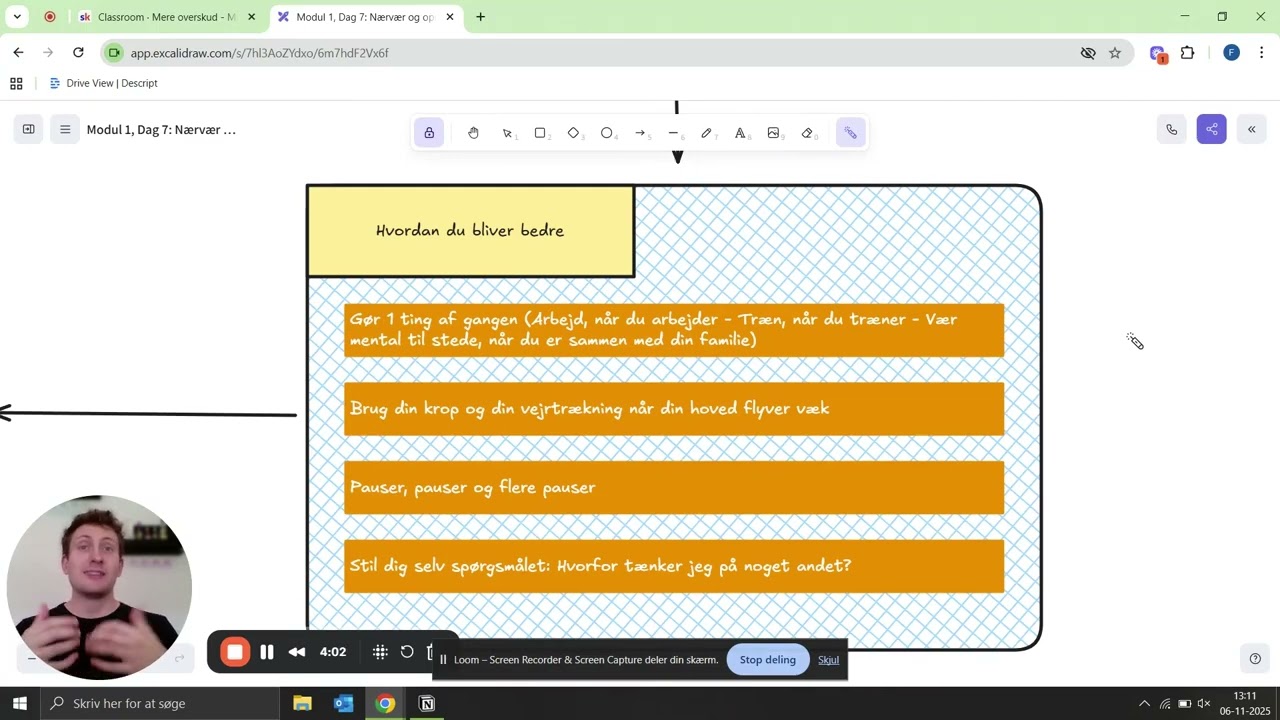 Bliv mere NÆRVÆRENDE og øg din OPMÆRKSOMHED 🎯