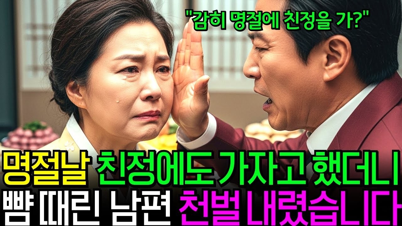 명절날 친정에도 가자고 했더니, 뺨 때린 남편 천벌 내렸습니다