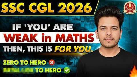 🛑 Shrif Ek Video! 🔥 Aur MATHS Ka Dar Khatam | MATHS STRATEGY | SSC CGL 2026