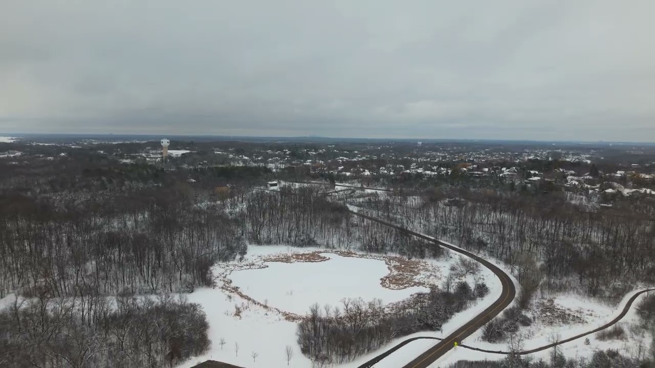 Lake Minnewashta Regional Park / February, 19, 2026 / #dji #air3s #drone #winter #minnesota 