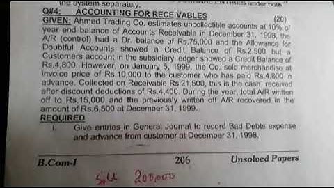 Bcom part 1 Account Receivable 2000 (pvt/reg) Problem Solved 😁 | Maham Sohail |