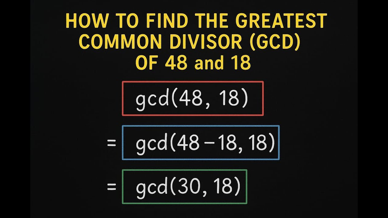 How to Find the Greatest Common Divisor (GCD) of 48 and 18 | Step-by ...