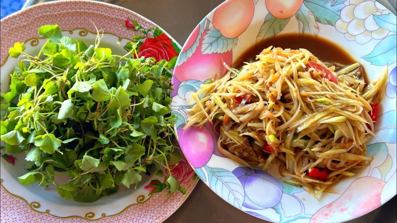 ตำส้มตำกิน กับแม่สองคน แซ่บๆตำกินหน่อยๆพอ