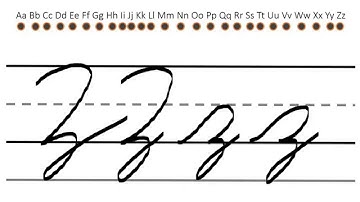 Cursive Letters Video Tutorials (30 of 33) Z z