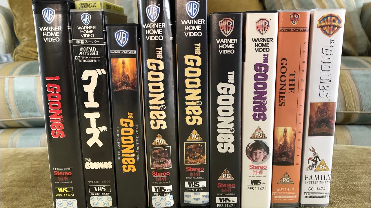 The Goonies UK VHS Physical Media Collection Unboxing 80s Retro Tapes