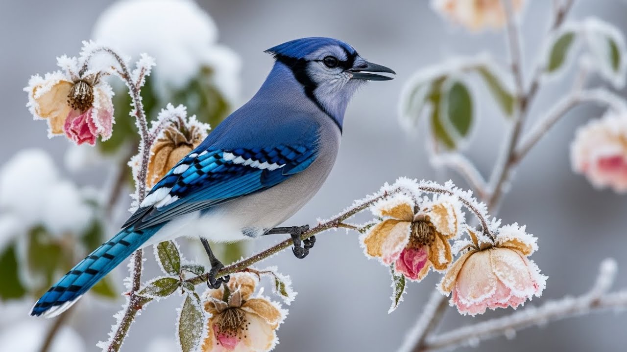 Winter BIRD Sounds ❄️ Relaxation Music for Deep Sleep, Stress Relief, Calm Healing