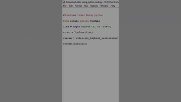 Download YouTube video using python code || Python Community